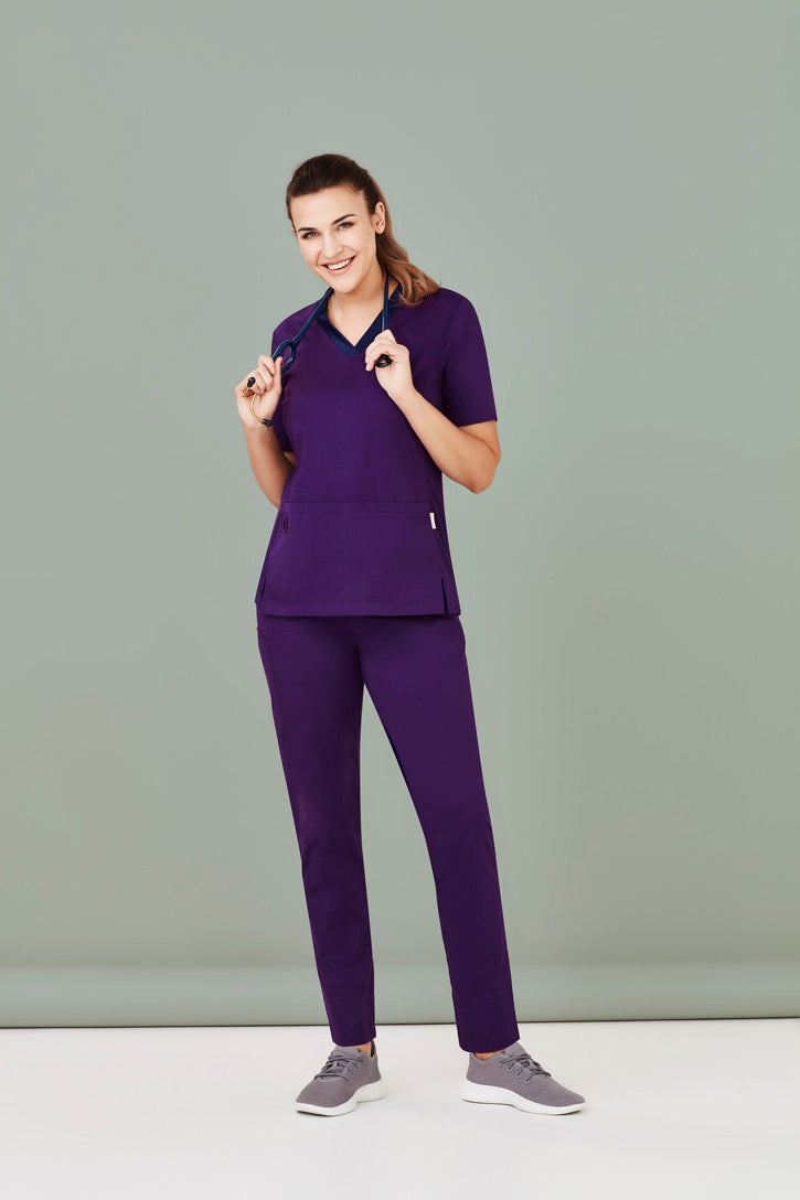 CST043LS-Riley Womens V-Neck Scrub Top