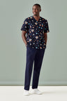 CST148MS-Space Party Mens Scrub Top