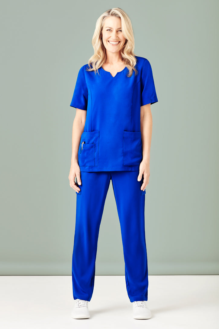 CST942LS-Avery Womens Tailored Fit Round Neck Scrub Top