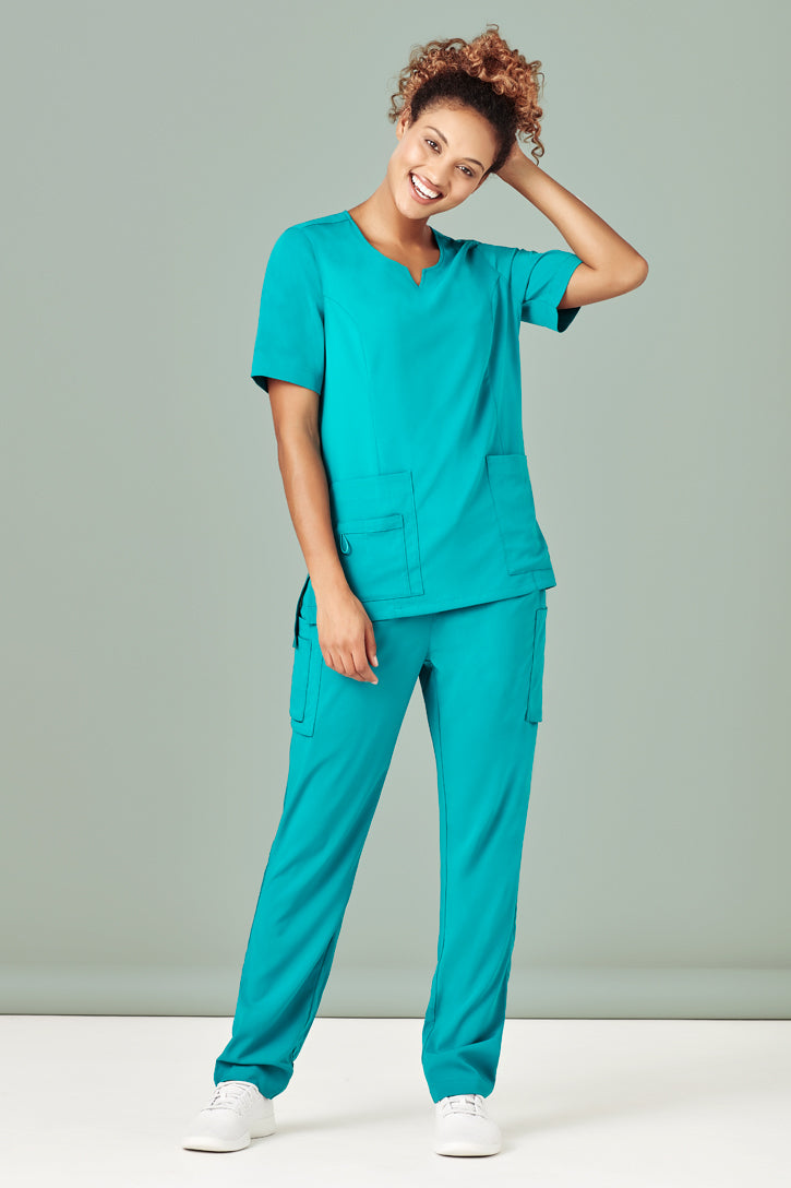 CST942LS-Avery Womens Tailored Fit Round Neck Scrub Top