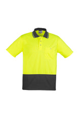 ZH231-Unisex Hi Vis Basic Spliced Polo - Short Sleeve