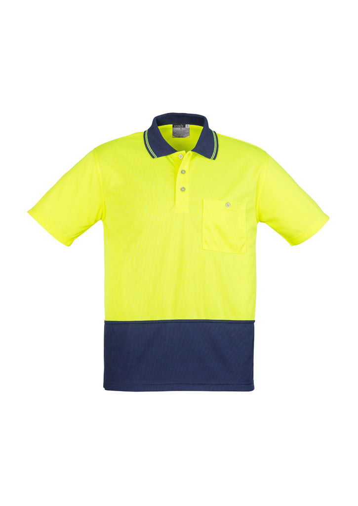 ZH231-Unisex Hi Vis Basic Spliced Polo - Short Sleeve