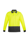 ZH232-Unisex Hi Vis Basic Spliced Polo - Long Sleeve