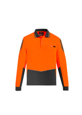 ZH310-Mens Hi Vis Flux L/S Polo