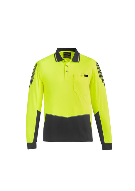 ZH310-Mens Hi Vis Flux L/S Polo