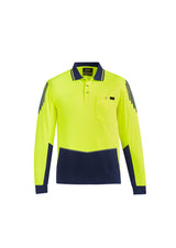 ZH310-Mens Hi Vis Flux L/S Polo