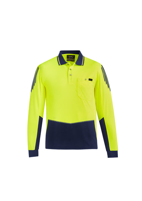 ZH310-Mens Hi Vis Flux L/S Polo