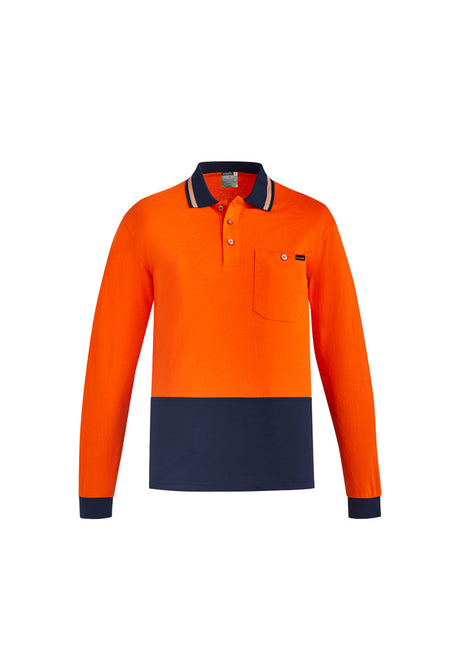 ZH430-Mens Hi Vis Cotton L/S Polo