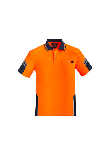 ZH465-Mens Reinforced Hi Vis Squad S/S Polo