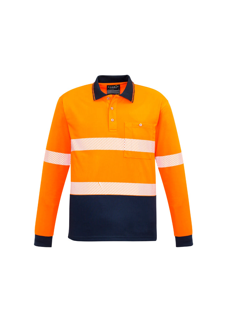 ZH530-Unisex Hi Vis Segmented L/S Polo - Hoop Taped