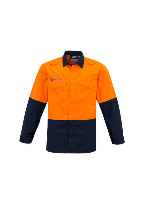 ZW138-Mens Hi Vis Spliced Shirt